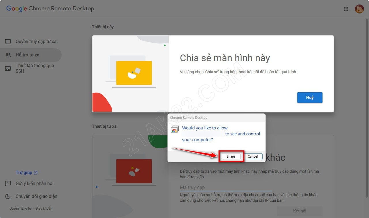 Chrome Remote Desktop - Phần Mềm Điều Khiến Máy Tính Từ Xa