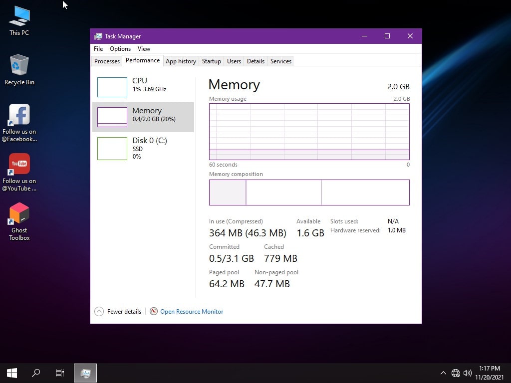 Tải Windows 10 21H2 LTSC Super Lite/Compact by Ghost Spectre