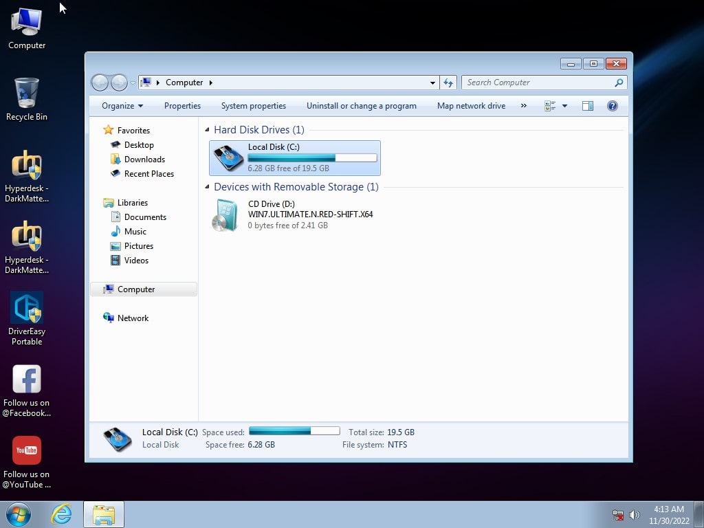 Tải Windows 7 Ultimate N Lite Gaming by Ghost Spectre