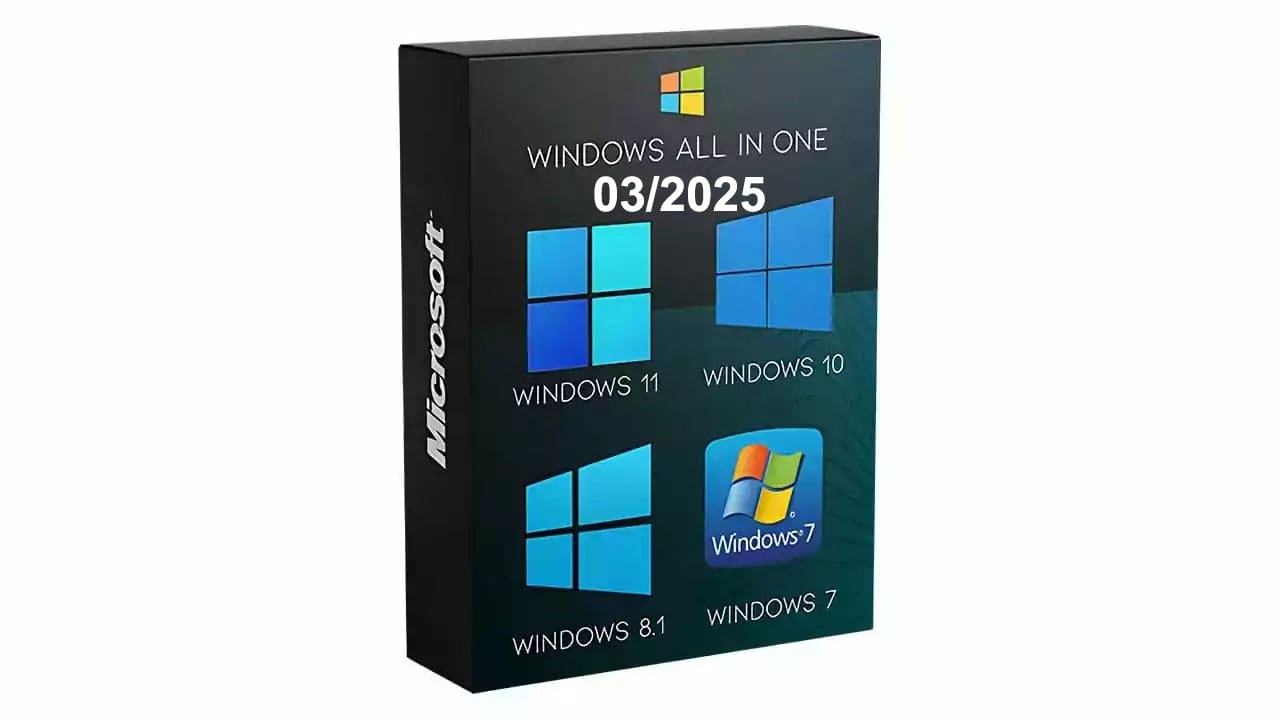 Tải Windows AIO 7/8.1/10/11 46in1 x64 03/2025 PreActivated