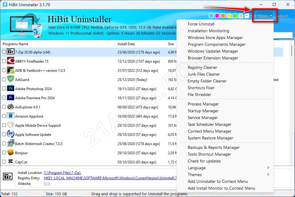 HiBit Uninstaller - Phần Mềm Gỡ Bỏ Ứng Dụng Và Dọn Rác Tận Gốc