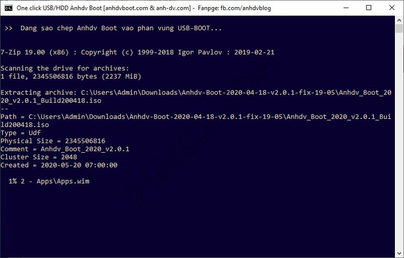 Hướng Dẫn Tạo USB BOOT Cứu Hộ Máy Tính Anhdv Boot 2020
