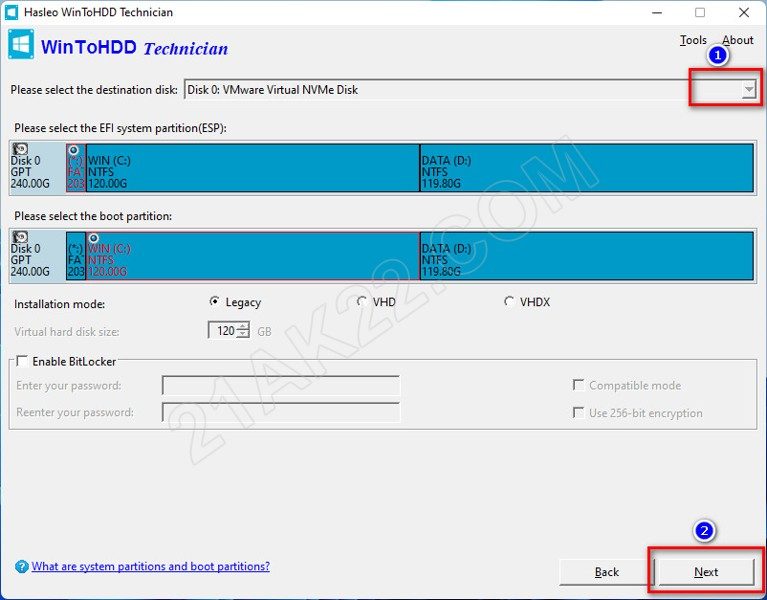 Hướng Dẫn Cách Cài Windwos Mới Từ Ổ Cứng Bằng WinToHDD