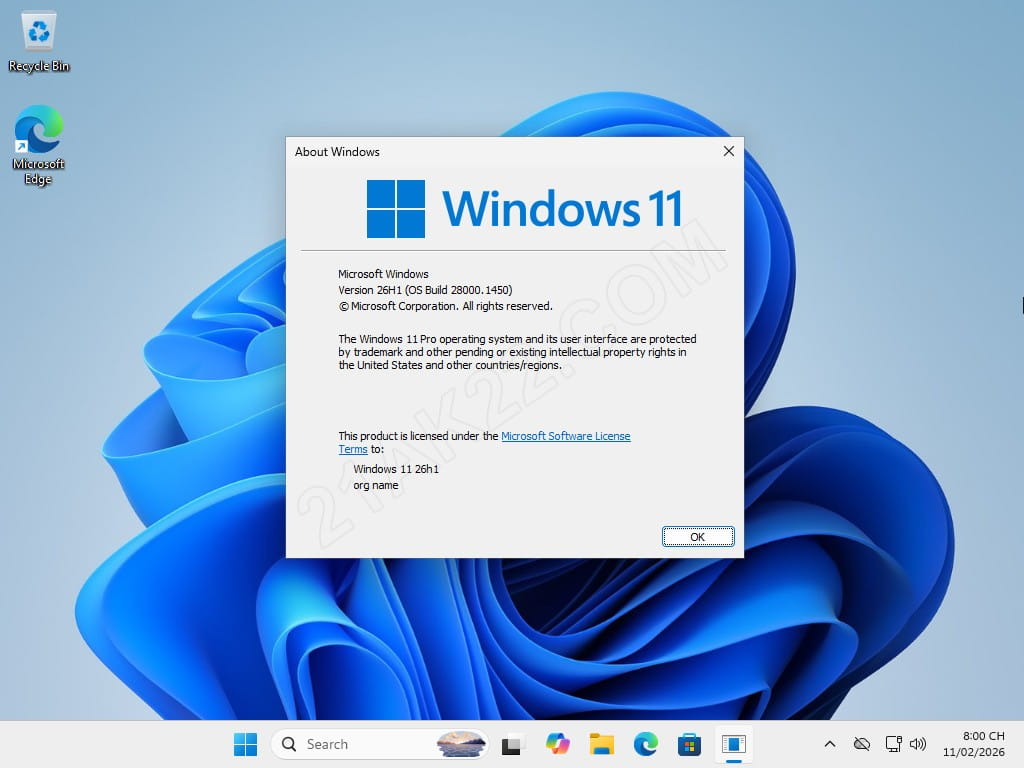 Tải ISO Windows 11 26H1 Chính Thức Gốc Microsoft 2026