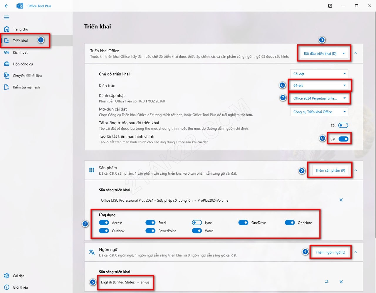 Office Tool Plus – Phần Mềm Hổ Trợ Cài Office Tùy Chọn Phiên Bản