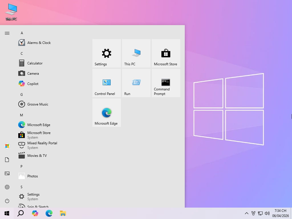 Tải Ghost Win 10 Pro 22H2 No Soft v26.1 Mượt Nhẹ 2026