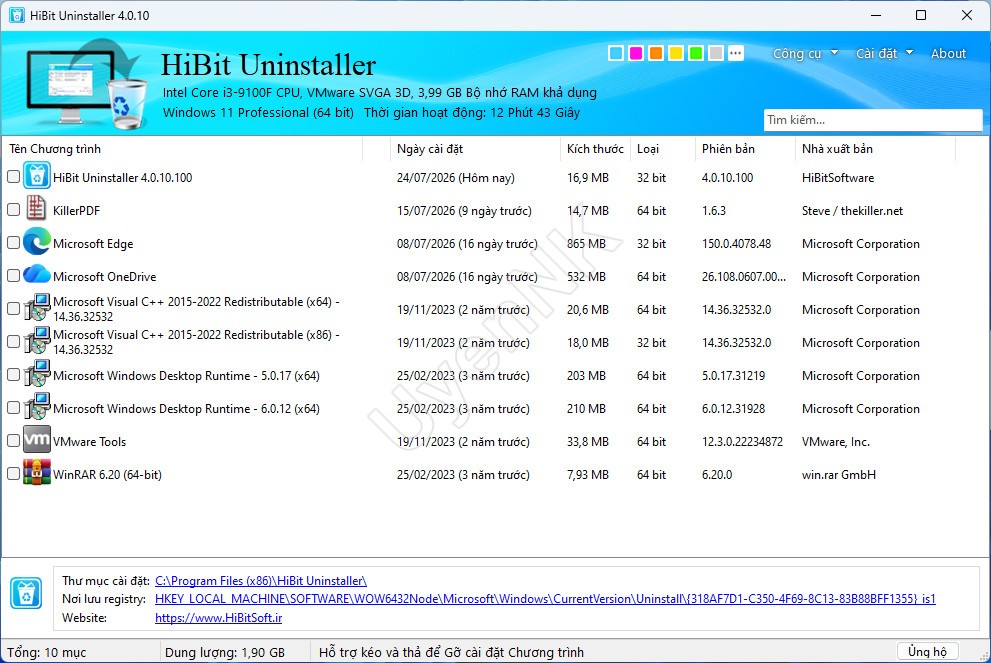 Tải HiBit Uninstaller – Phần Mềm Gỡ Bỏ Ứng Dụng Tận Gốc