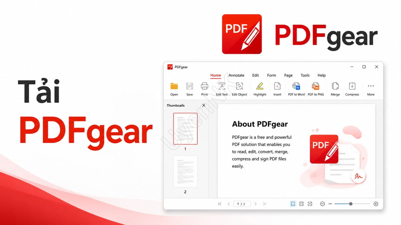 Tải PDFgear – Phần Mềm Đọc Và Sửa PDF Thay Thế Acrobat