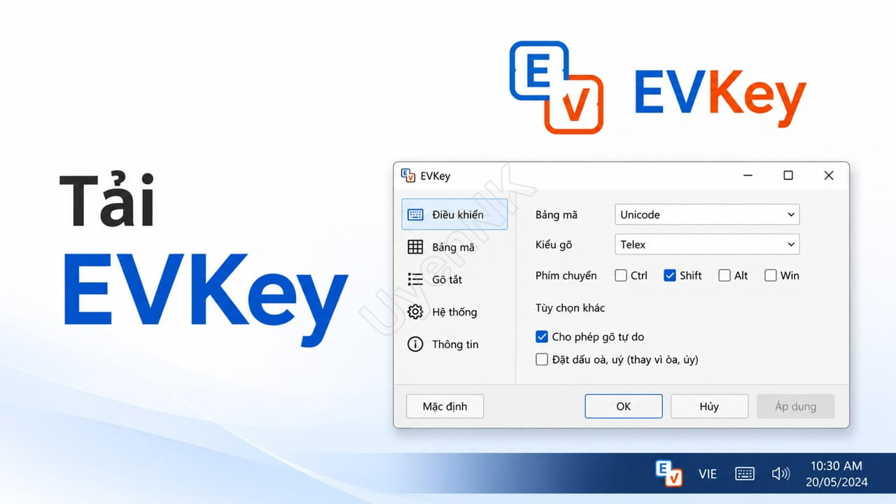 Tải EVKey – Phần Mềm Gõ Tiếng Việt