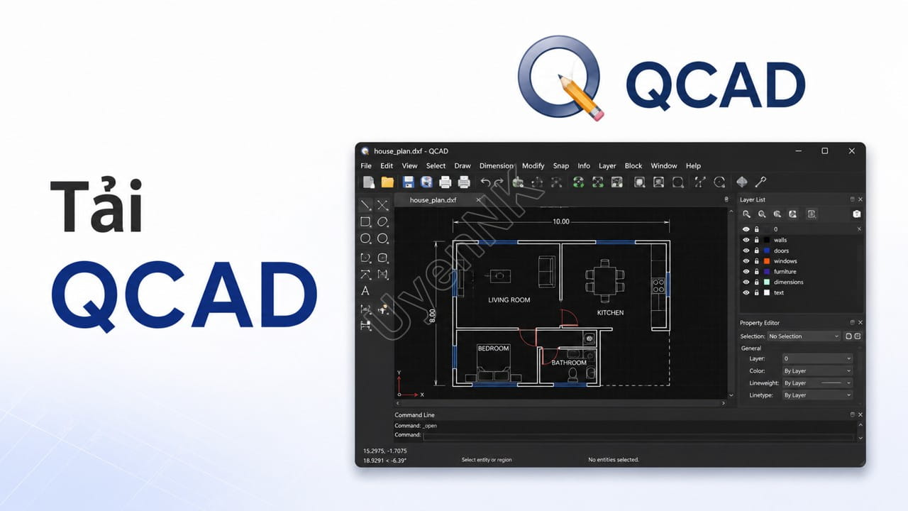 Tải QCAD – Phần Mềm Thiết Kế CAD 2D Thay Thế AutoCAD 1 Tải QCAD – Phần Mềm Thiết Kế CAD 2D