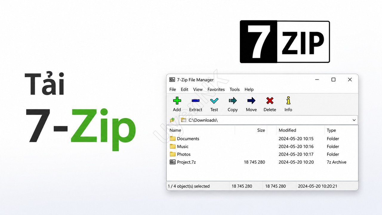 Tải 7-Zip – Phần Mềm Nén, Giải Nén Và Check Mã CRC SHA MD5