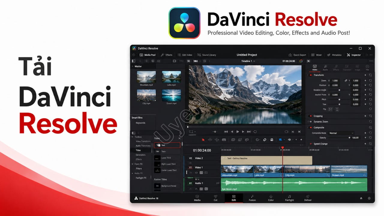 Tải DaVinci Resolve – Phần Mềm Chỉnh Sửa Video Chuyên Nghiệp